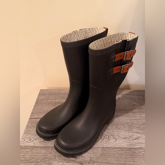 Chooka Premium Rainwear with Dual Strap Size 9 Black Waterproof - Picture 11 of 15